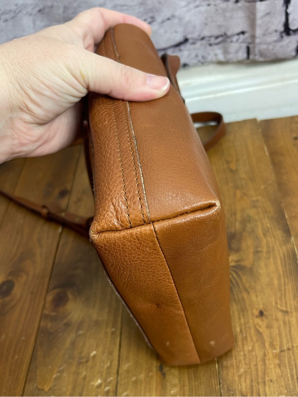 Madewell tan leather the small transport crossbody bag - Picture 5 of 9